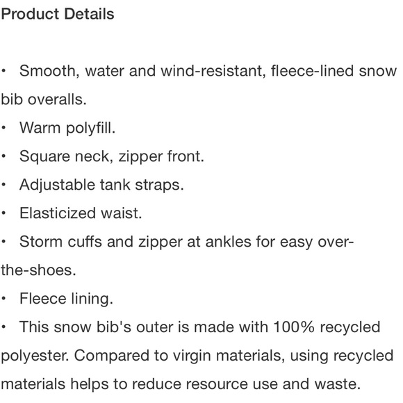 BabyGap Toddler Snow Bib Overalls Size 2T - Picture 6 of 6